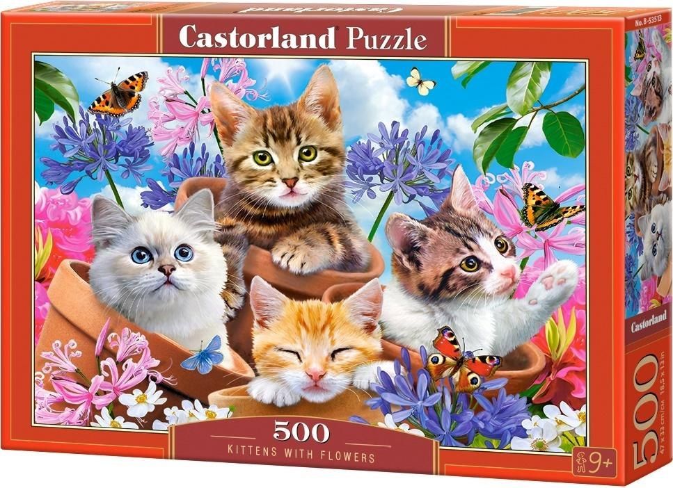 Castorland Puzzle 500 Kittens with Flowers