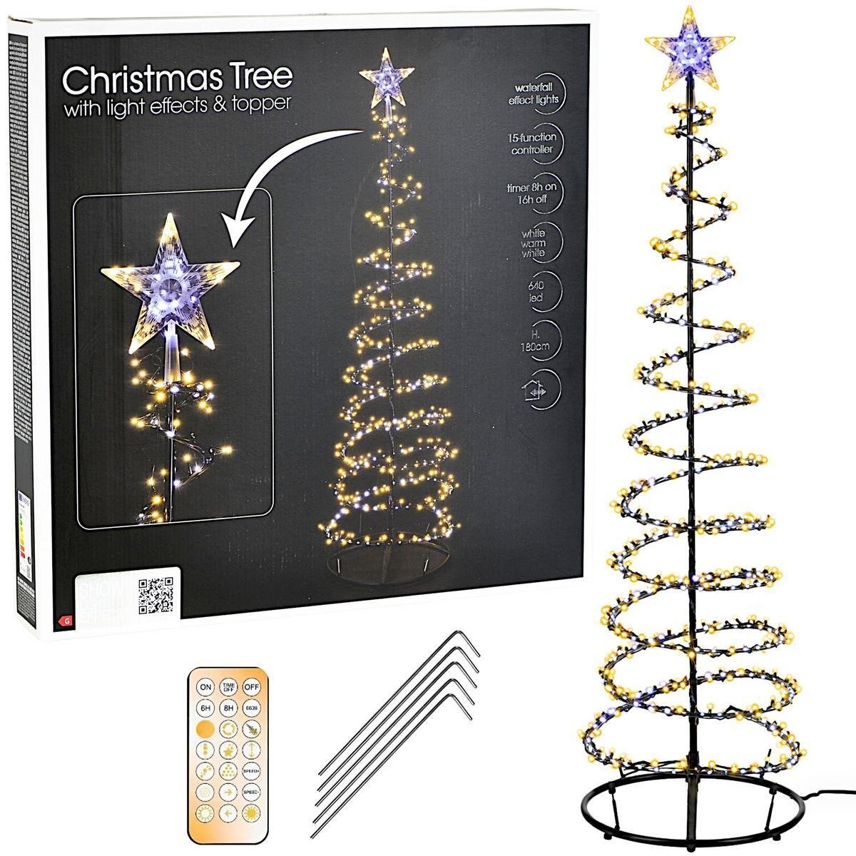 Christmas decoration Choinka 640LED WATERFALL180CM BLACK