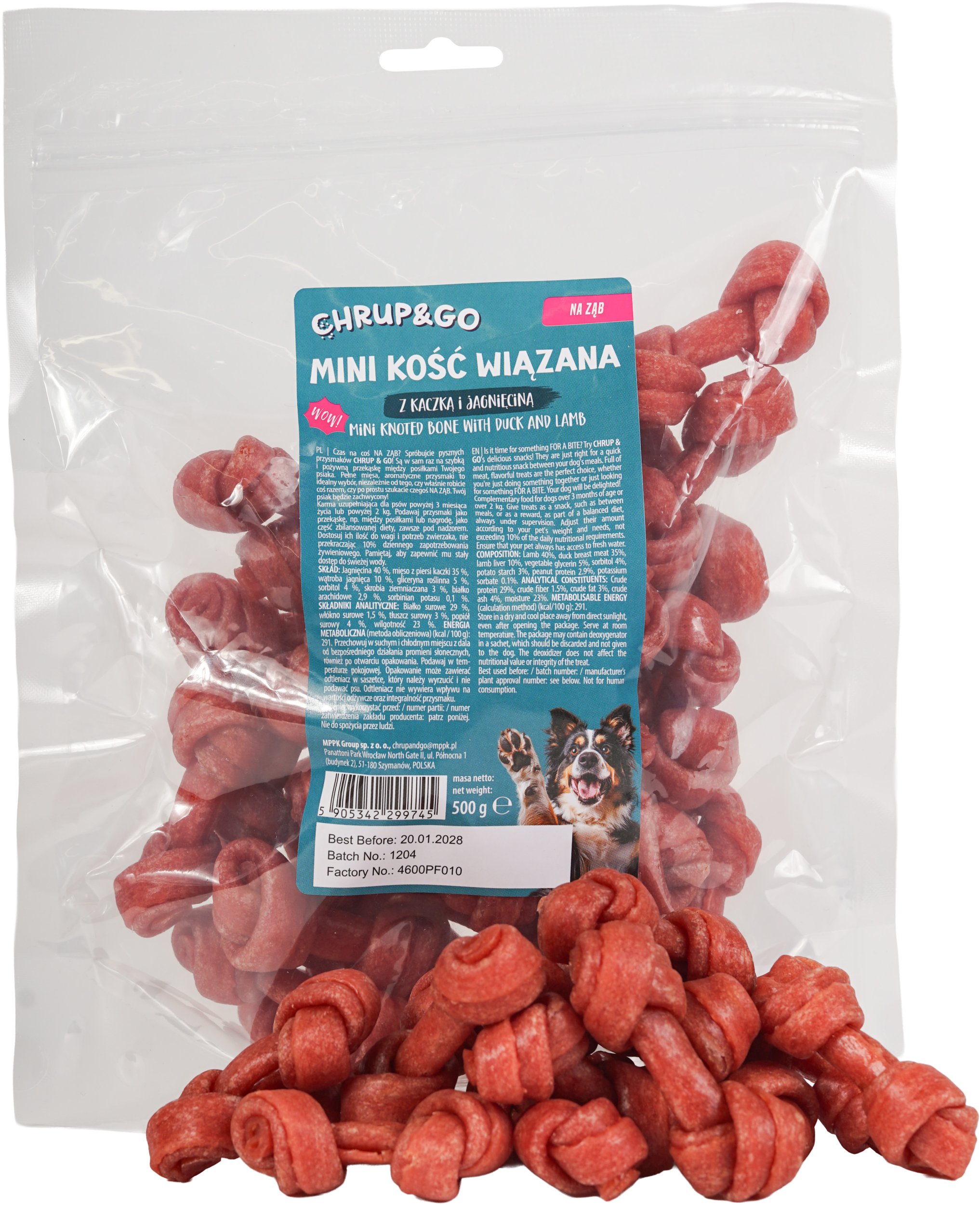 Chrup&Go PrzysmakMini kość wiązana z kaczką