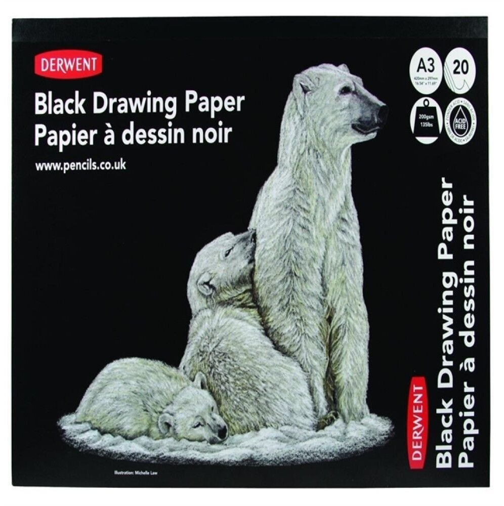 Clairefontaine Derwent Black Drawing Paper A3