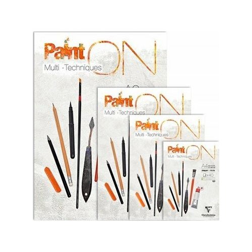 Clairefontaine Paint-On A2 250gram hvidt papir