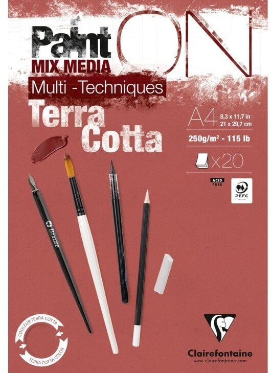 Clairefontaine Paint-On A4 250gram Terra Cotta