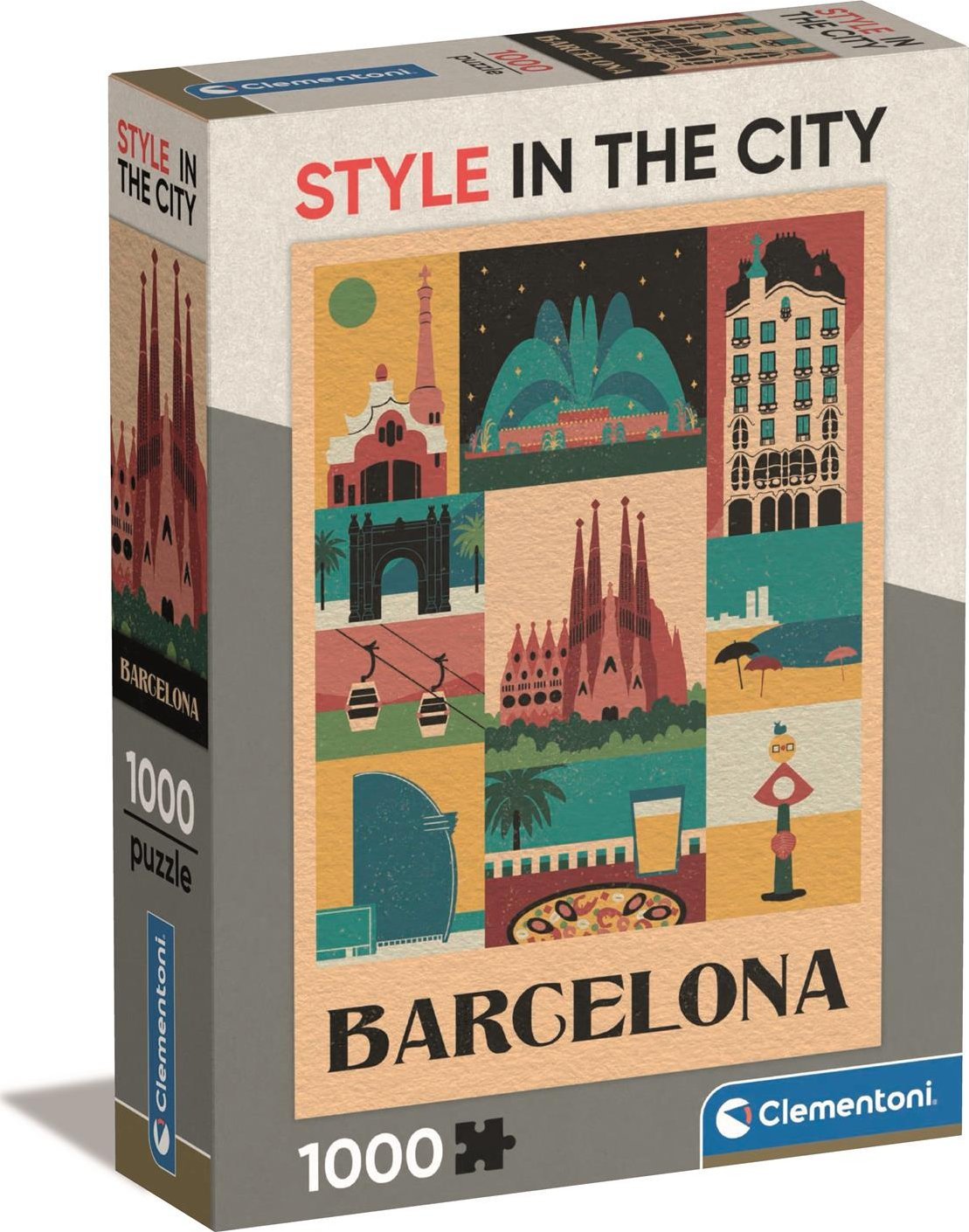 Clementoni Puzzle 1000 Compact Barcelona |