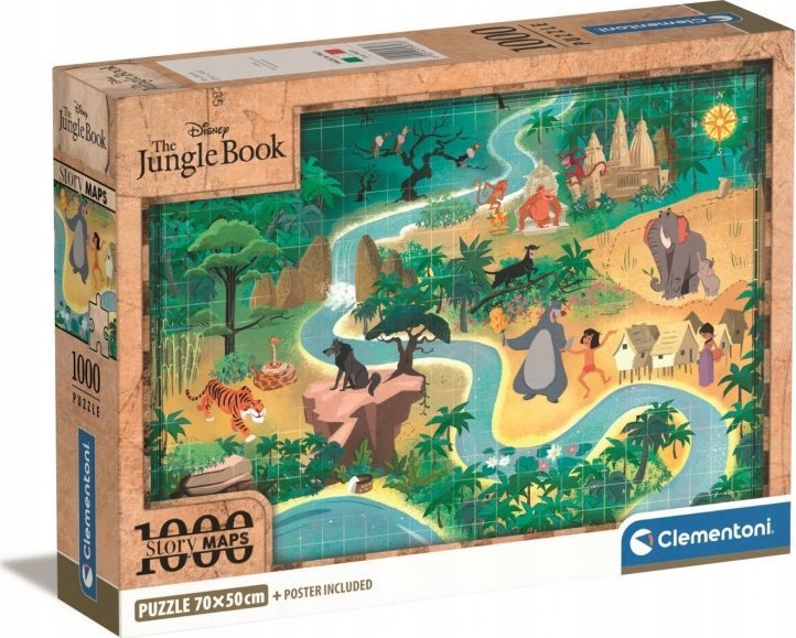 Clementoni Puzzle 1000  Compact Story Maps