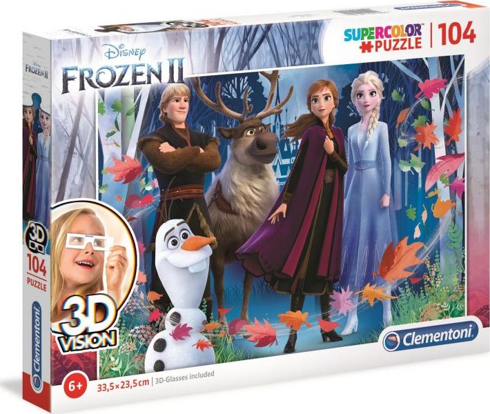 Clementoni Puzzle 104 3D Vision Frozen