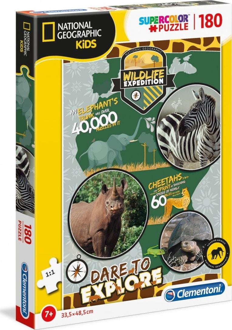Clementoni Puzzle 180 National Kids Wildlife