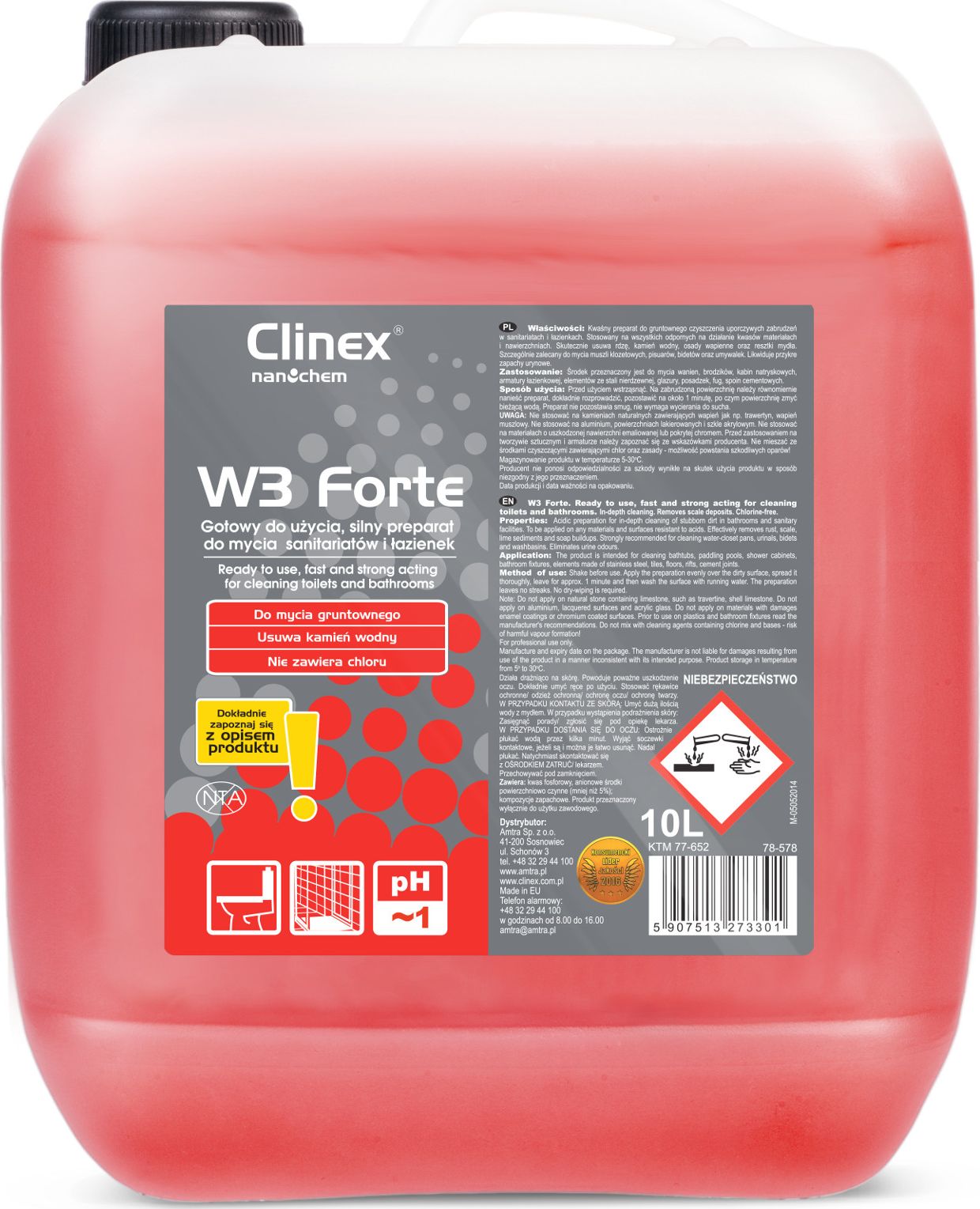 Clinex   muszli klozetowych pisuarów umywalek likwiduje