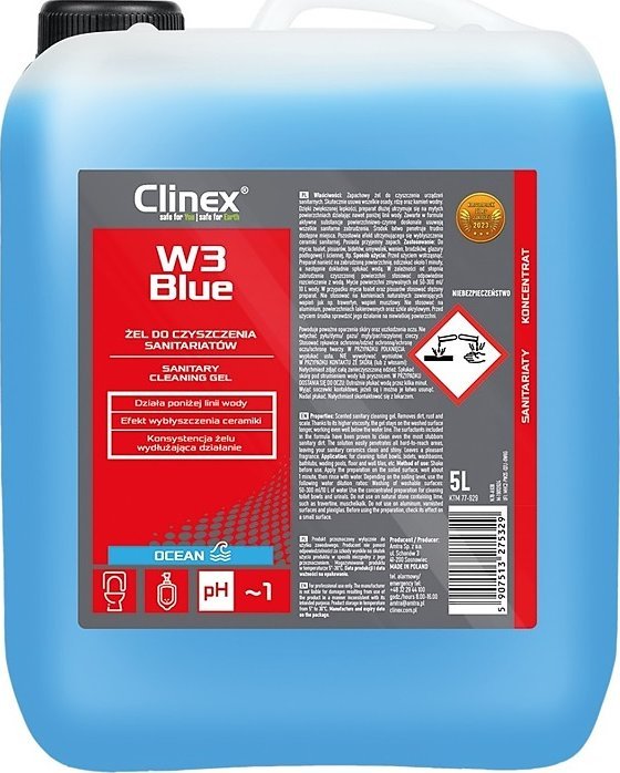Clinex Żel W3 Blue, sanitariatów, 5l