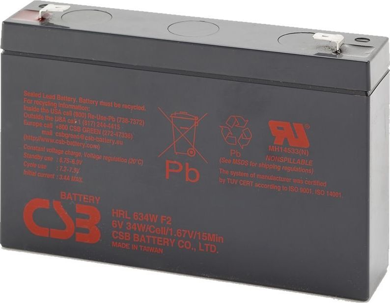 CSB  6V 9Ah (HRL634WF2) | BAT-CSB-6V-9Ah