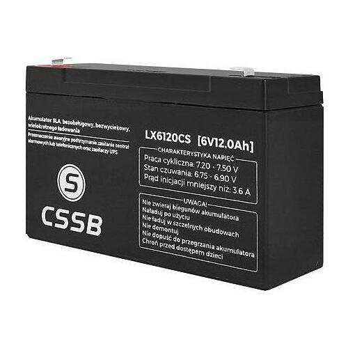 CSSB  żelowy 6V 12Ah (LX6120CS) |