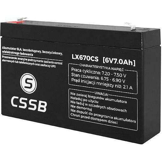 CSSB  żelowy 6V 7Ah | LX670CS