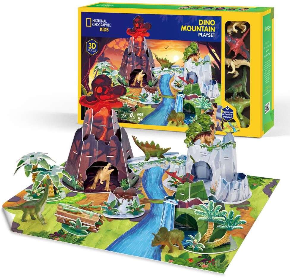 Cubicfun Puzzle i 3D DINO MOUNTAIN