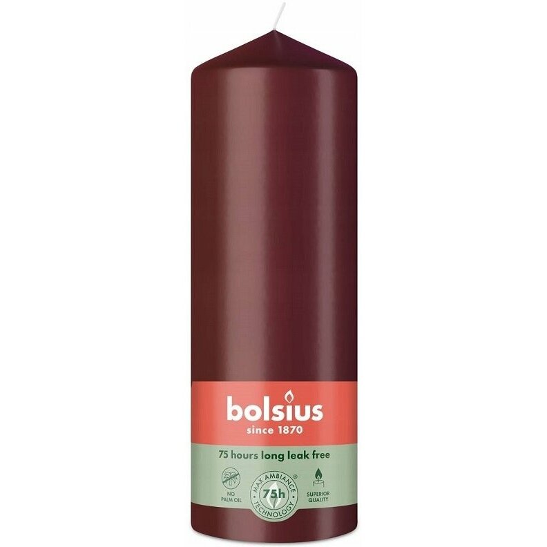 Cylinder candle BOLSIUS, red, 6.8
