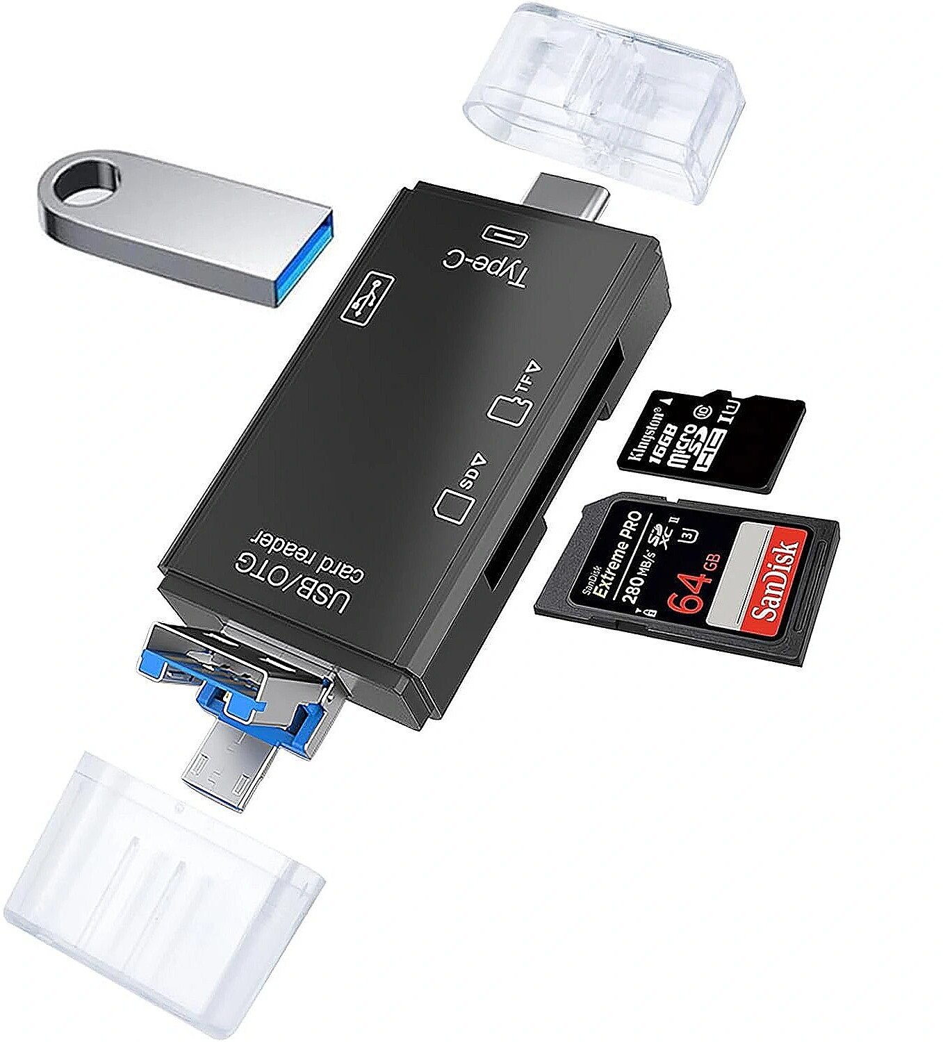 Roger RoGer OTG USB-C/USB/microUSB Cardreader TF