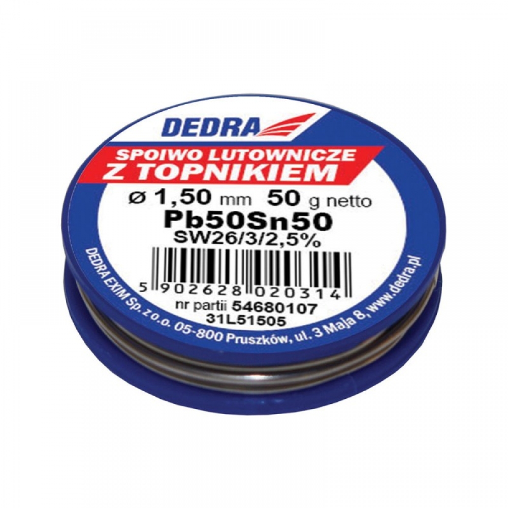 Dedra Lut z topnikiem Pb50Sn50 1