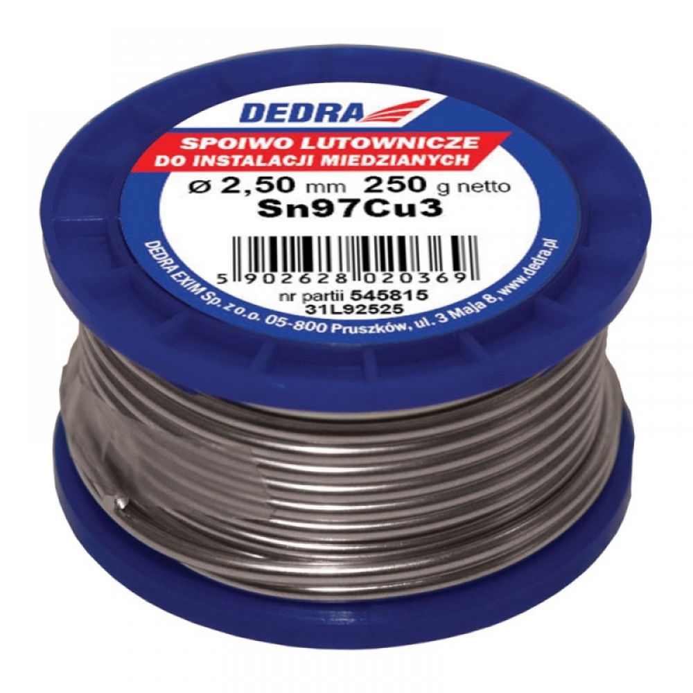 Dedra Spoiwo lutownicze 2,5mm Sn97Cu3