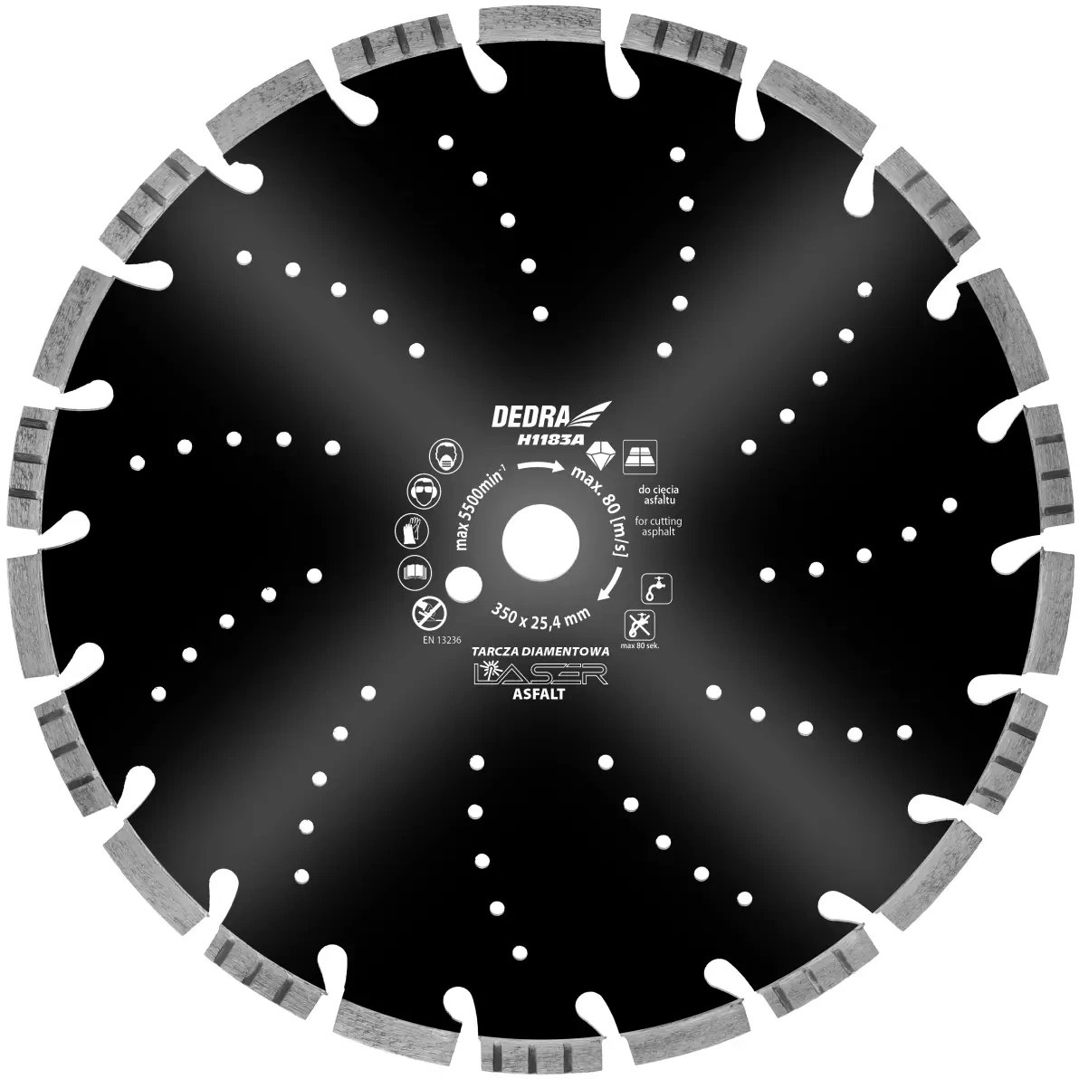 Dedra laser asfalt 400x25,4mm #ded8837