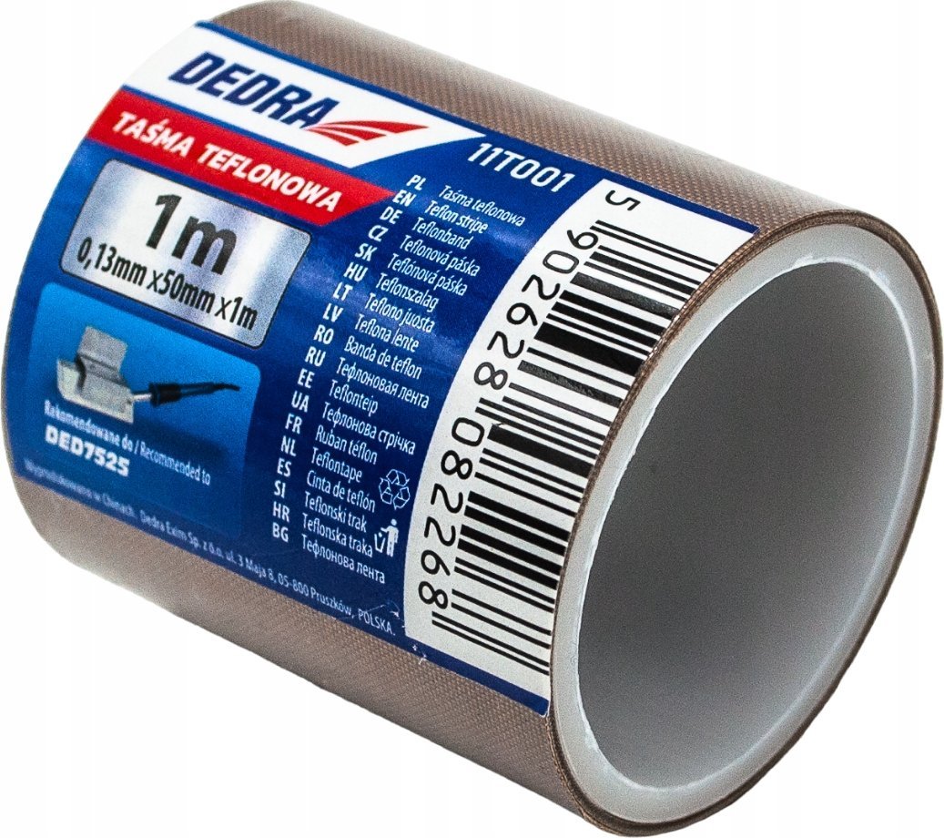 Dedra teflonowa 10mx50mmx0,13mm, | 11T013