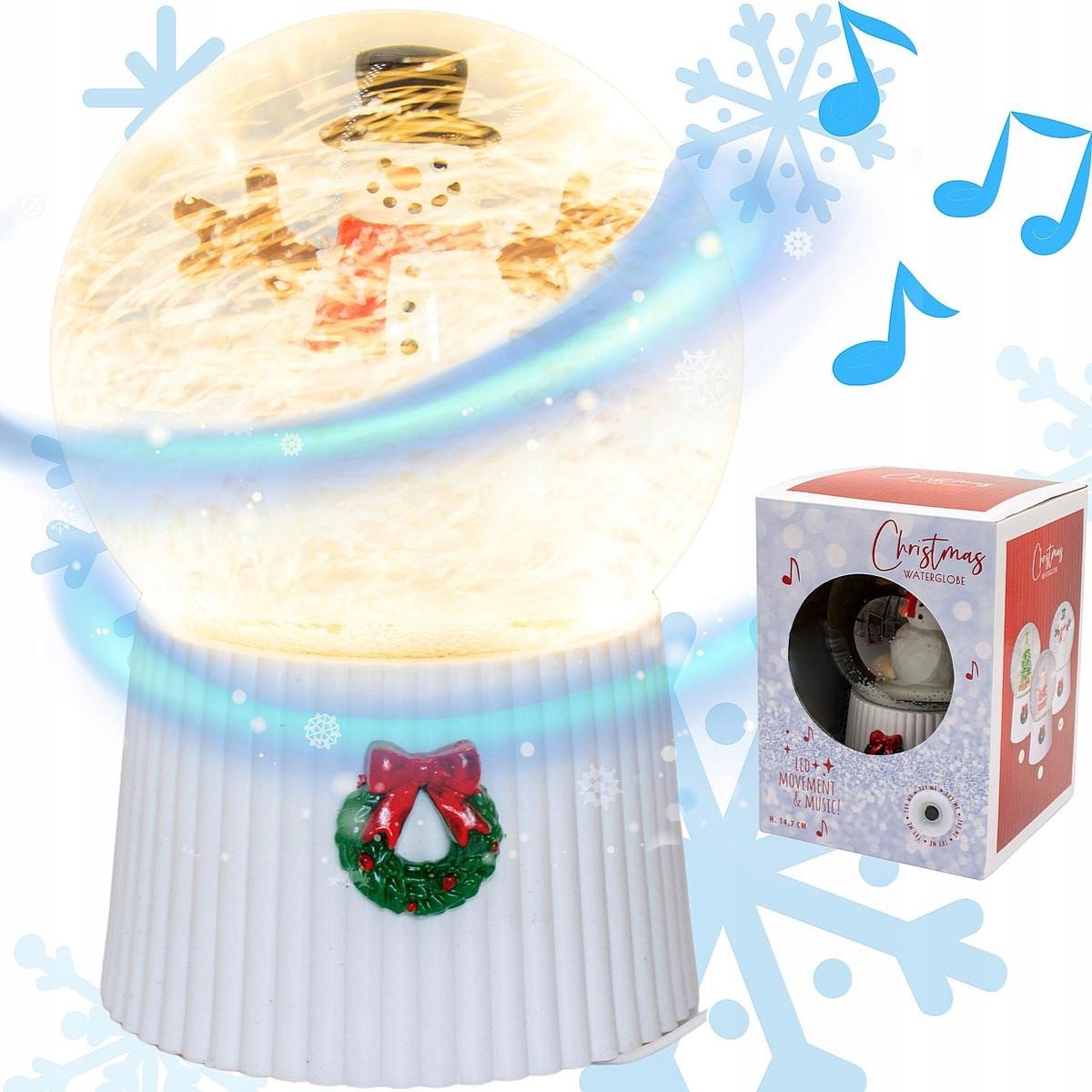 Świąteczna Christmas decoration KULA ŚNIEŻNA 147MM