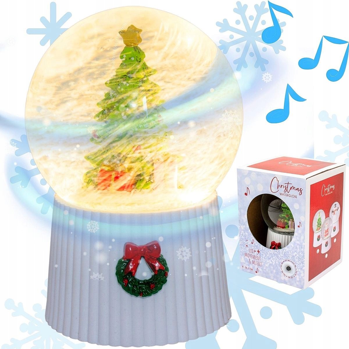 Świąteczna Christmas decoration KULA ŚNIEŻNA 147MM
