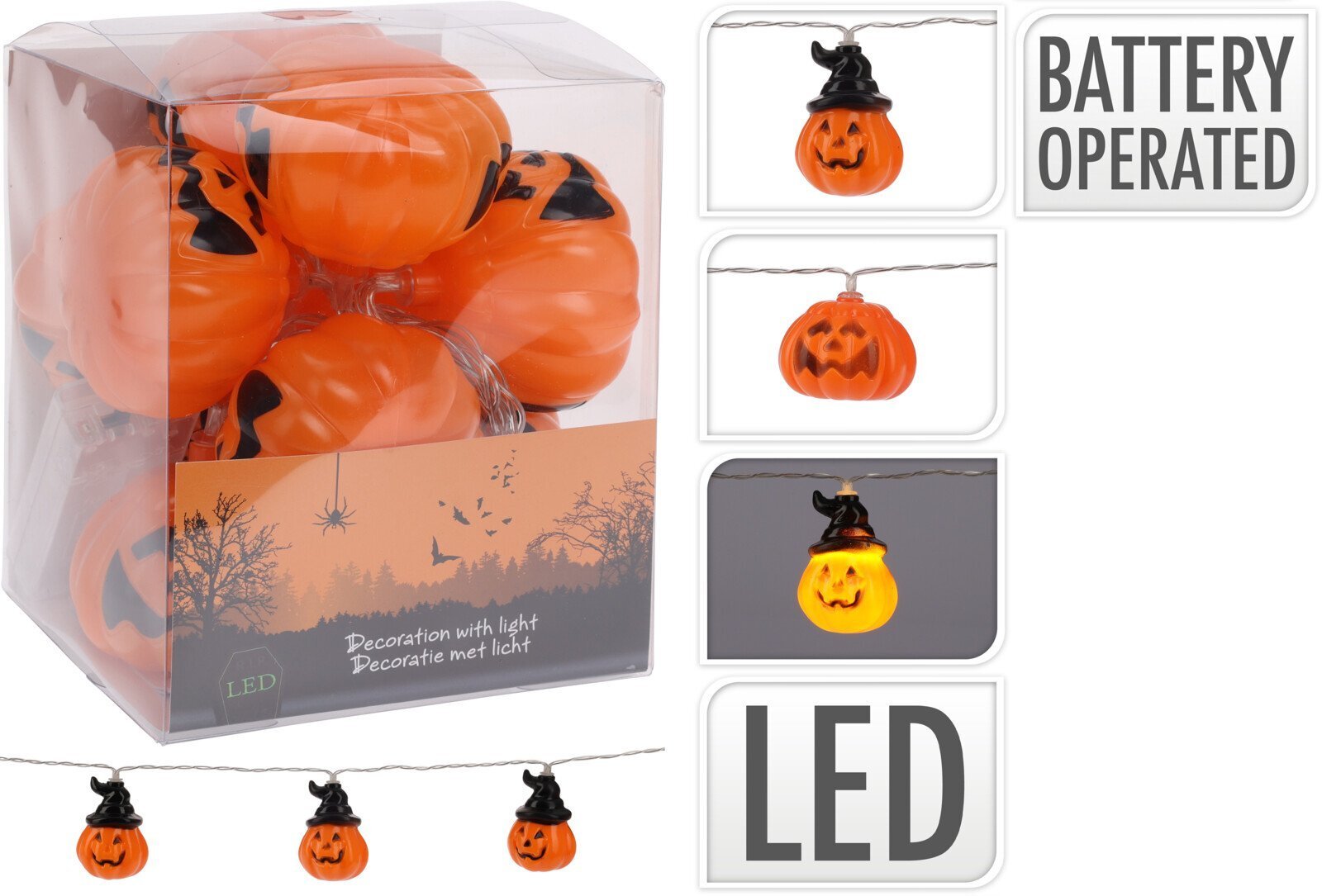Świąteczna Leds C4 Garland LED Pumpkin