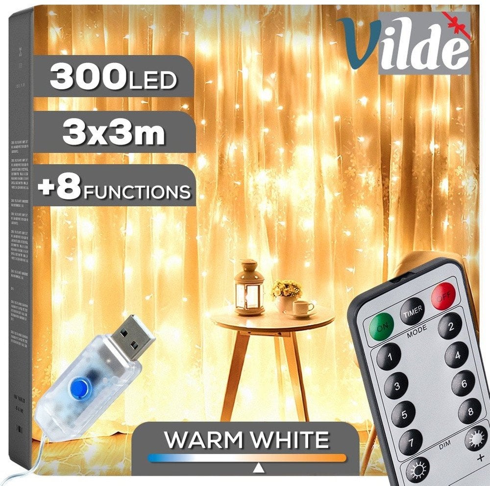 Świąteczna Vilde Kurtyna 300 LED 3