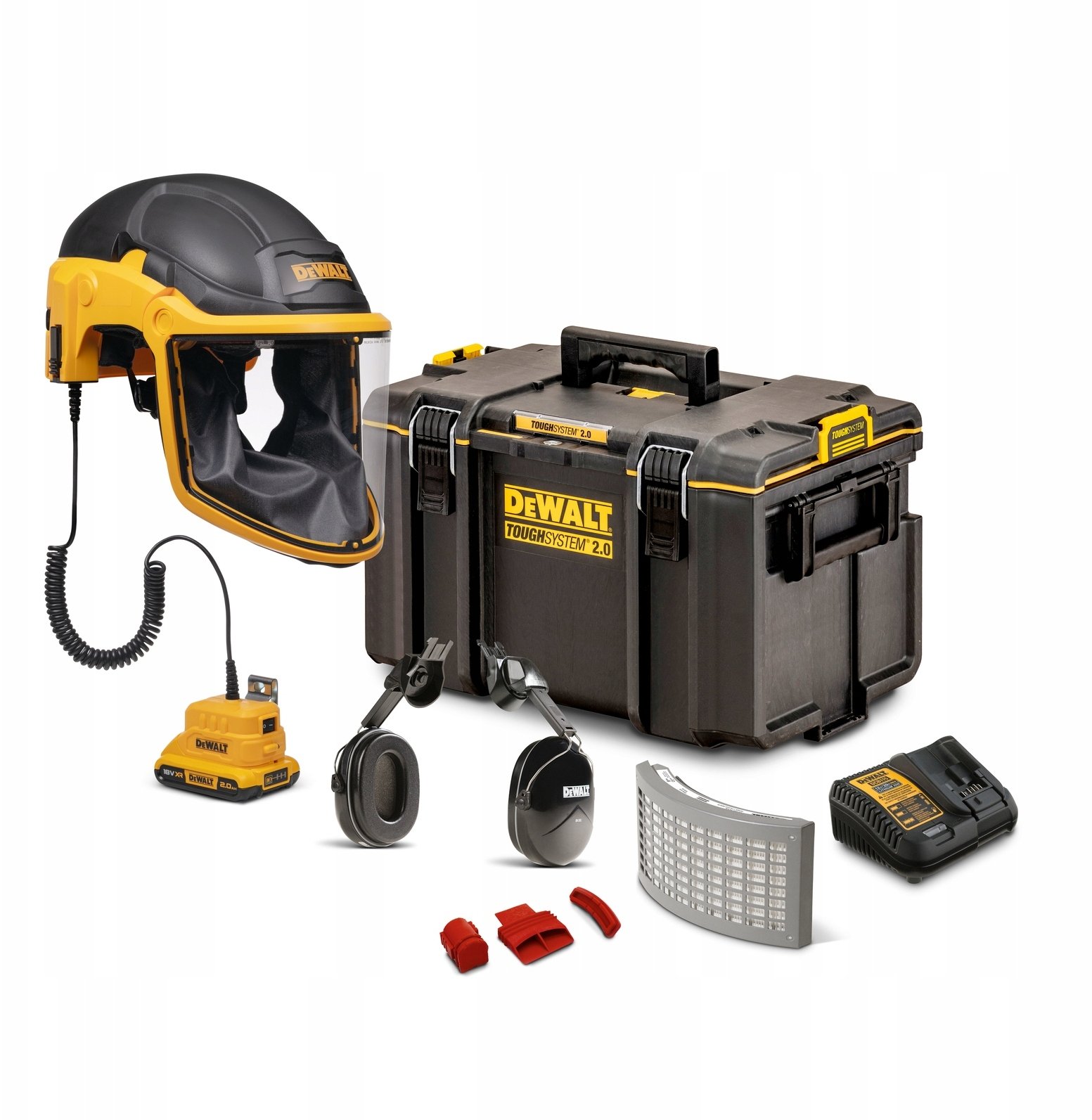 Dewalt przyłbica/ochr. z nawiewem, filtr hepa