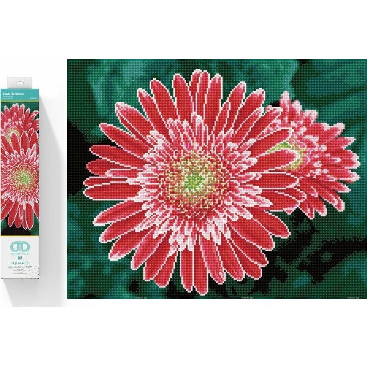 DIAMOND DOTZ Haft diamentowy   Gerbera  58x48cm