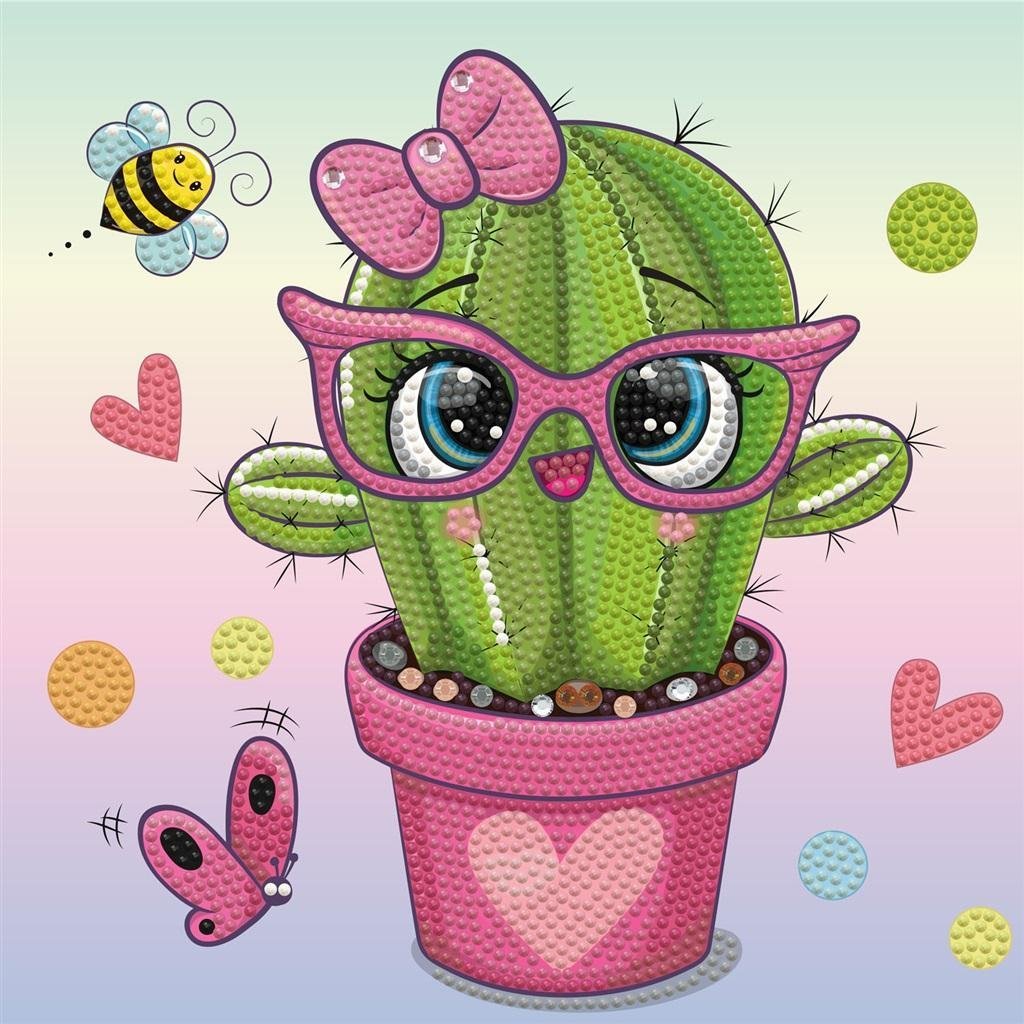 DIAMOND DOTZ PRETTY IN PINK CACTUS