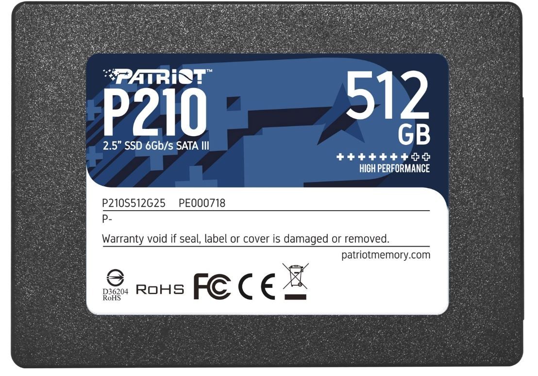 Patriot Disc SSD 512GB P210 520/430