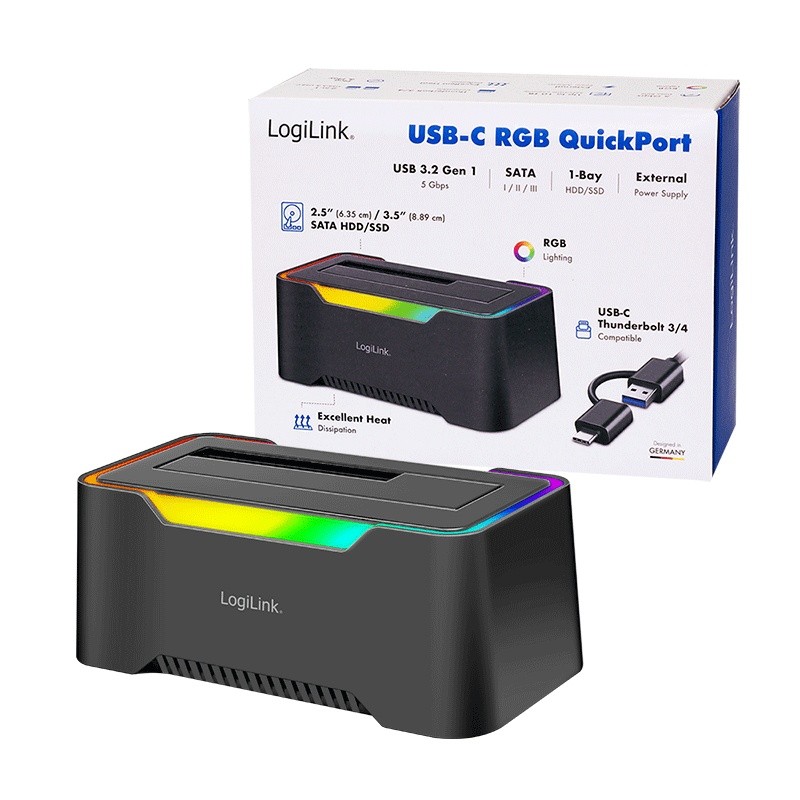 LogiLink Docking station USB-C to HDD/SDD