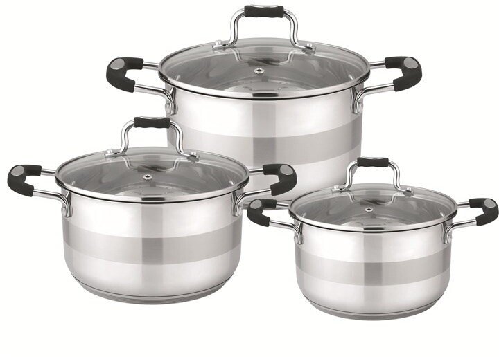 Domoletti 6PCS STAINLESS STEEL COOKWARE SET