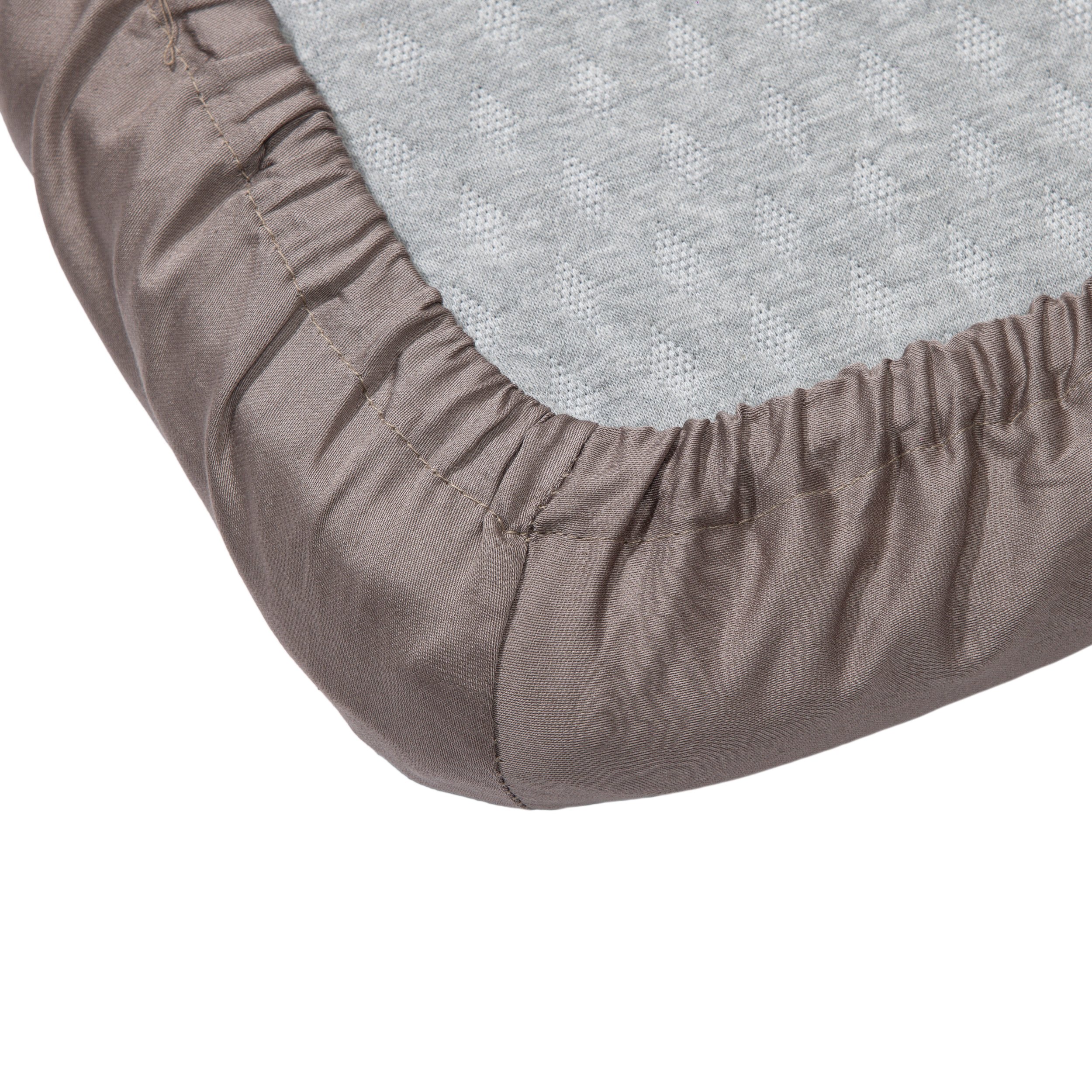 Domoletti FITTED SHEET SATEEN 200X200+25 TAUPE