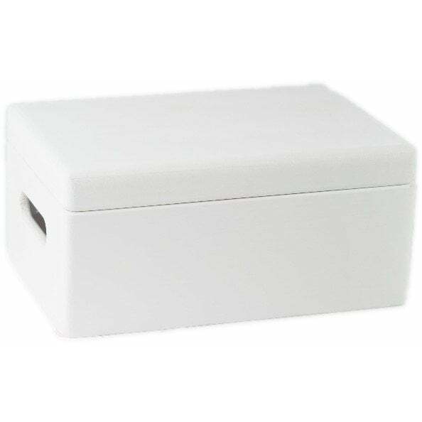Domoletti WOODEN BOXWITH LID 315001 WHITE