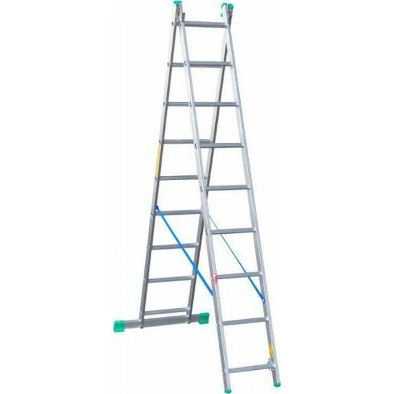 Drabex Drabina Aluminiowa 2-ELEMENTOWA 421CM 9+9