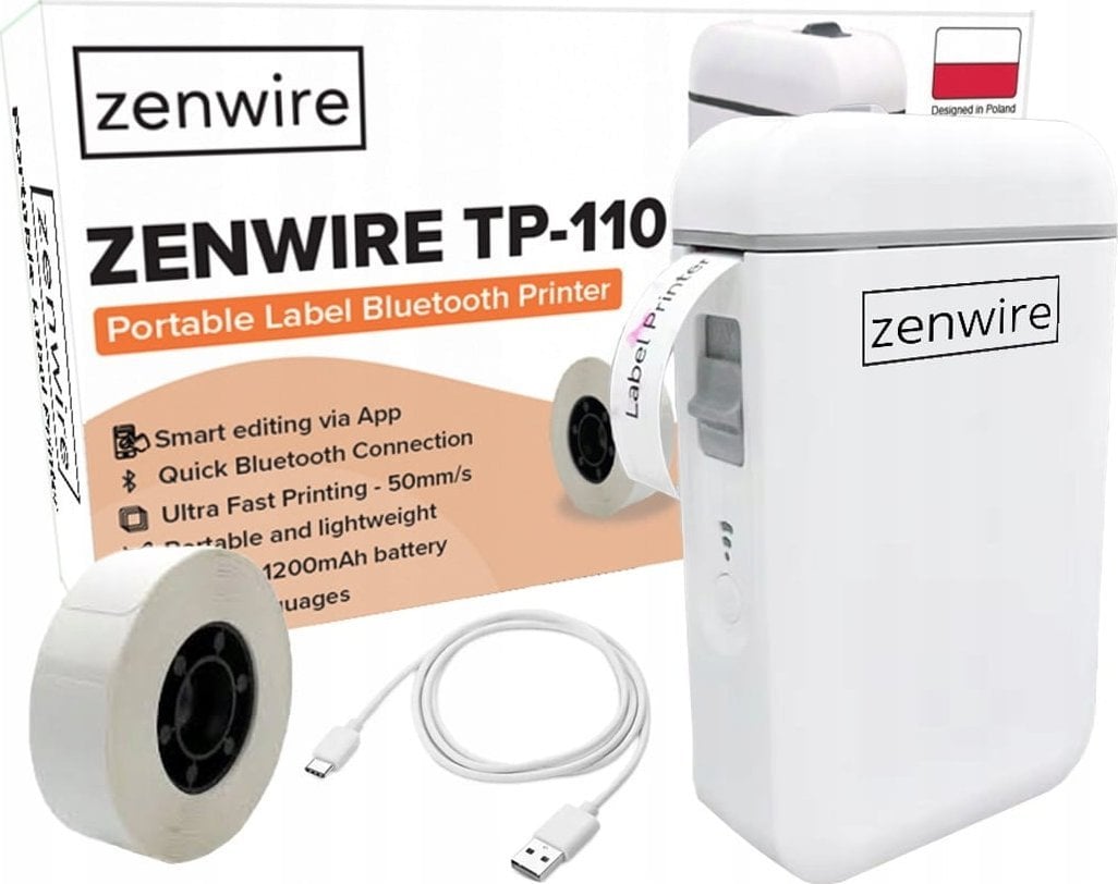 Drua etykiet Zenwire Mini Termiczna Bluetooth