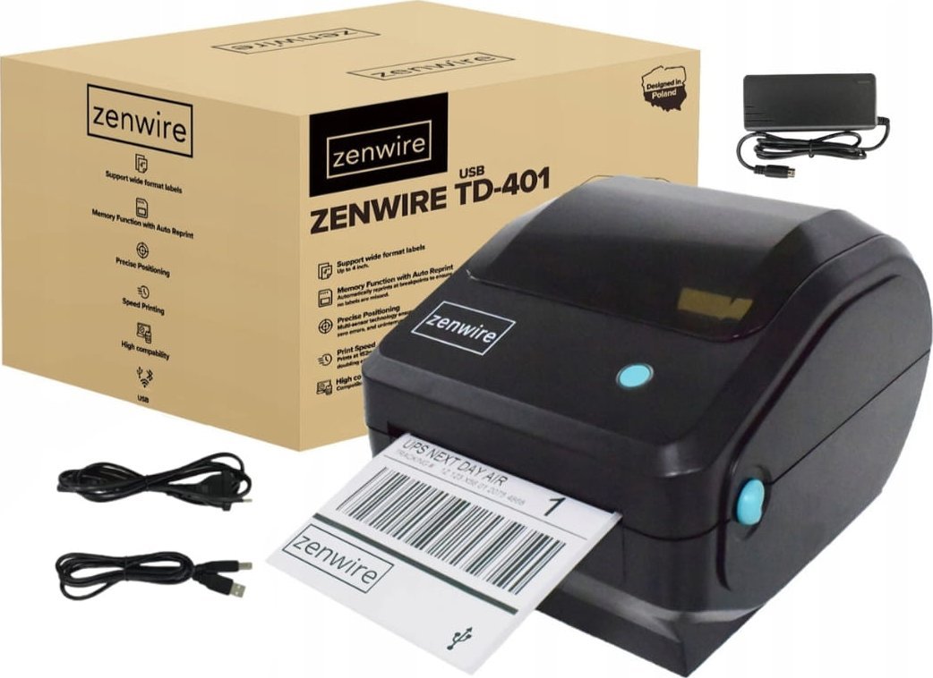Drua etykiet Zenwire Termiczna 100x150 USB