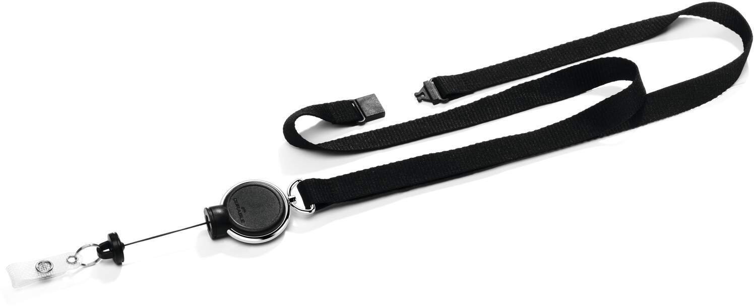 Durable Textile lanyard 15 with badge