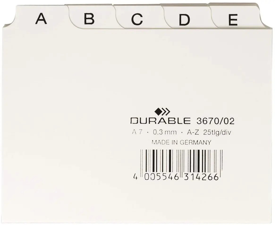 Durable White, 105 mm, 74 mm