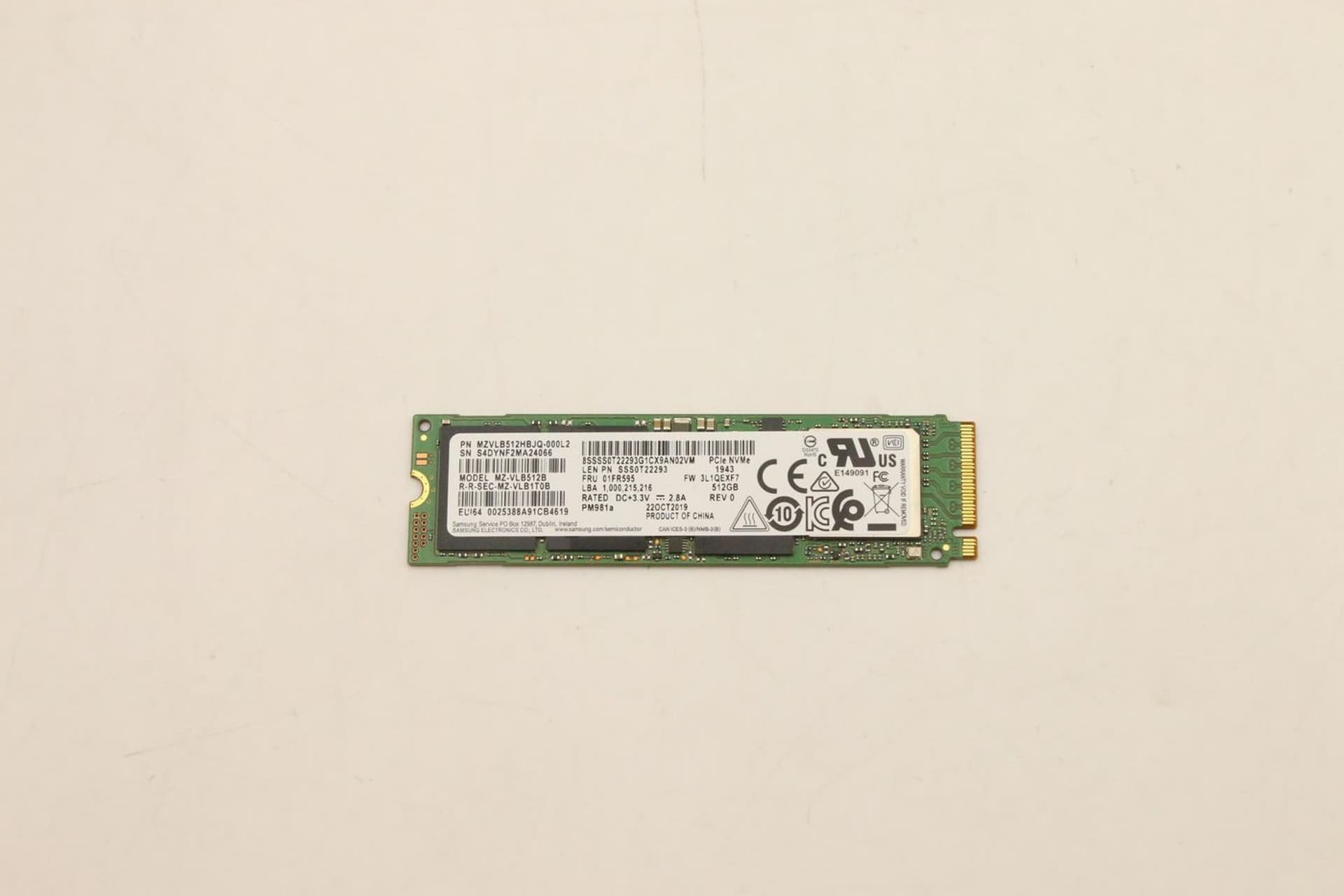 Dysk Lenovo SAMSUNG PM981a 512GB M