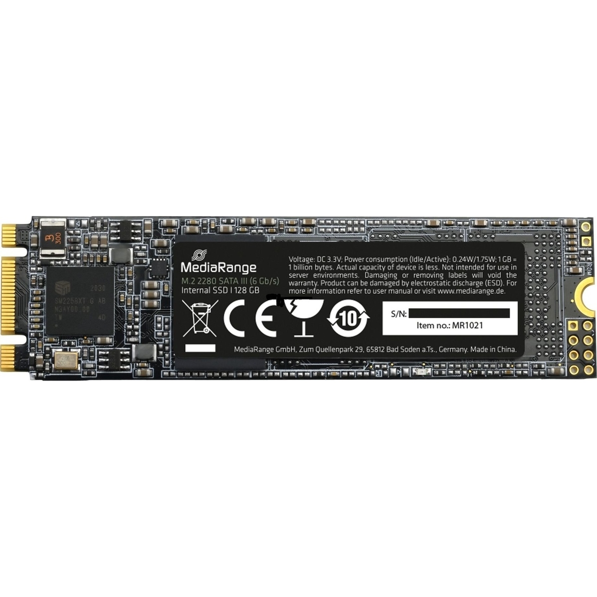 Dysk SSD MediaRange 128GB M.2