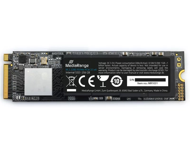 Dysk SSD MediaRange 256GB M.2