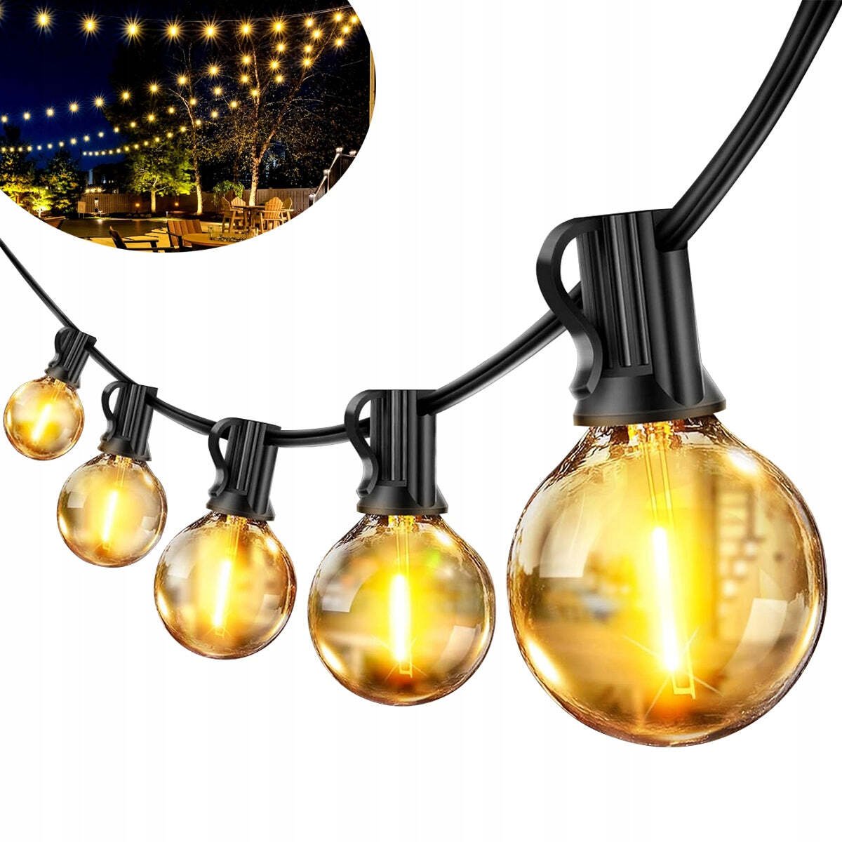 E-LIGHT LED spuldze Solar Bulb String
