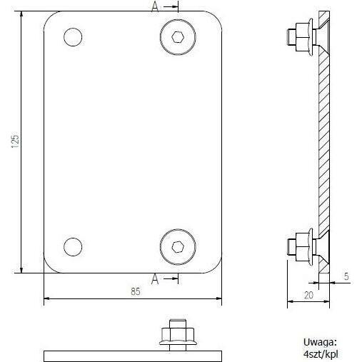 Edbak Videowall holder VWPOP95-L POP-OUT |