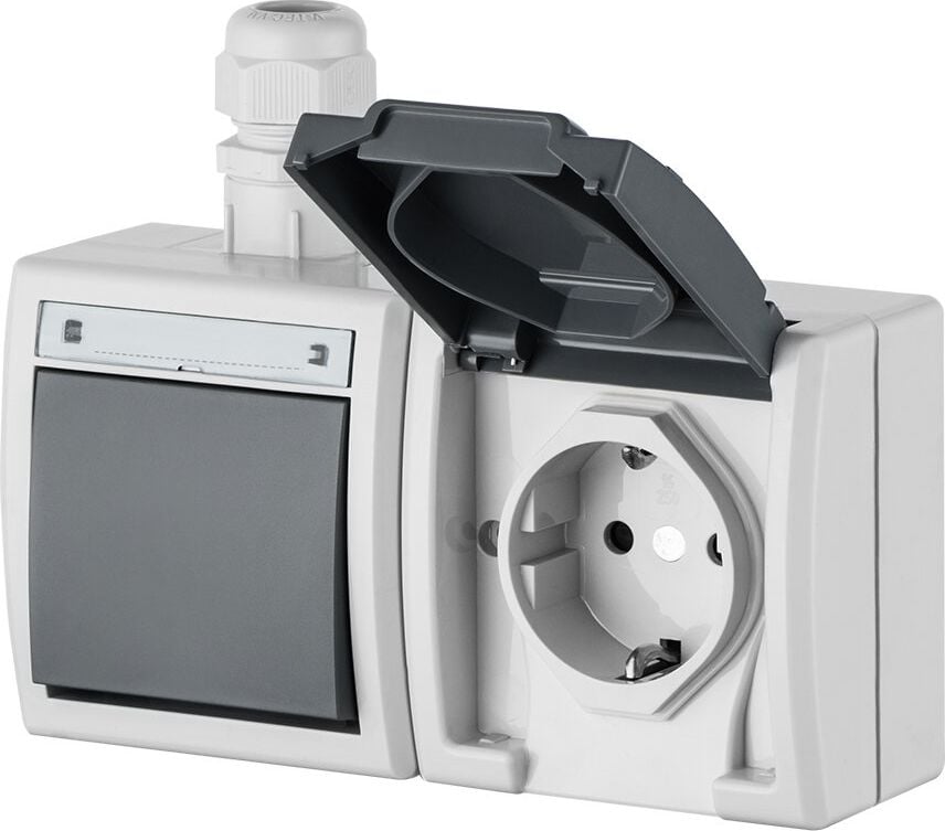 Elektro-Plast AQUANT 2x2P+Z schuko IP65 1245-65