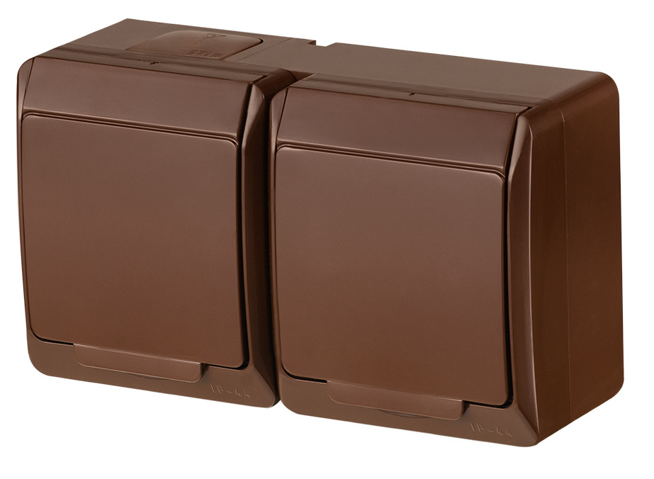 Elektro-Plast natynkowe GNT Hermes 2x2P+Z schuko