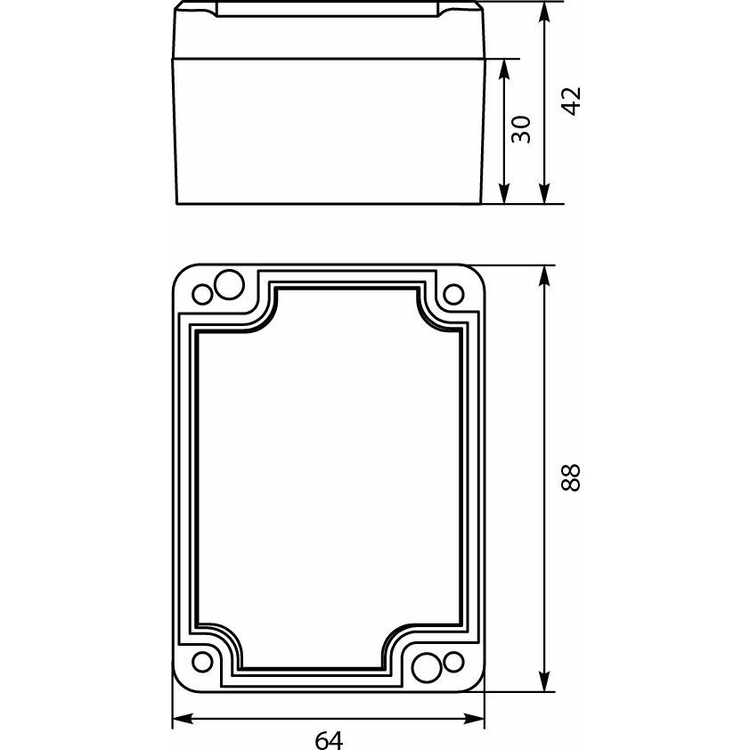 Elektro-Plast STRONG  hermetyczna n/t 88x64x42mm IP67