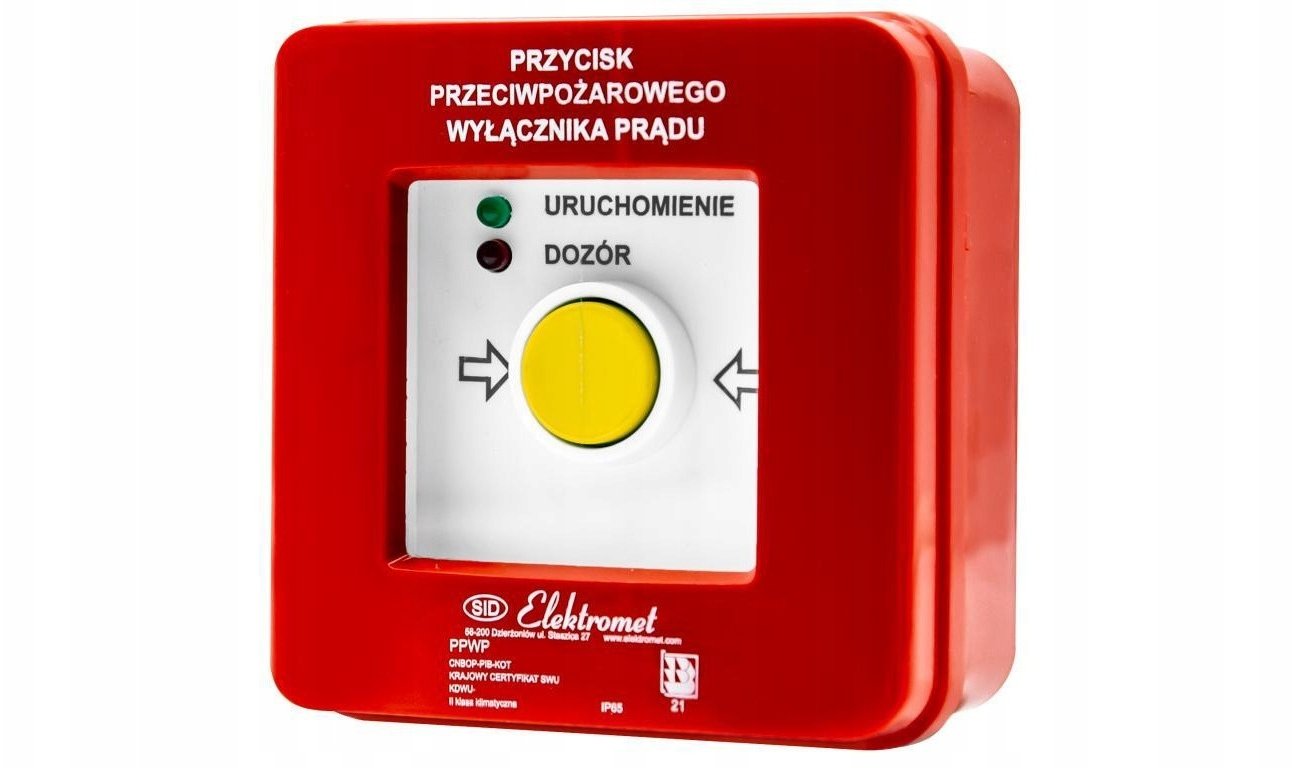 Elektromet Przycisk ppoż wyłącznika prądu n/t