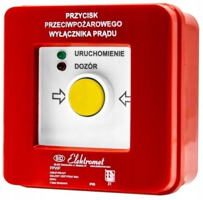 Elektromet Przycisk ppoż wyłącznika prądu n/t