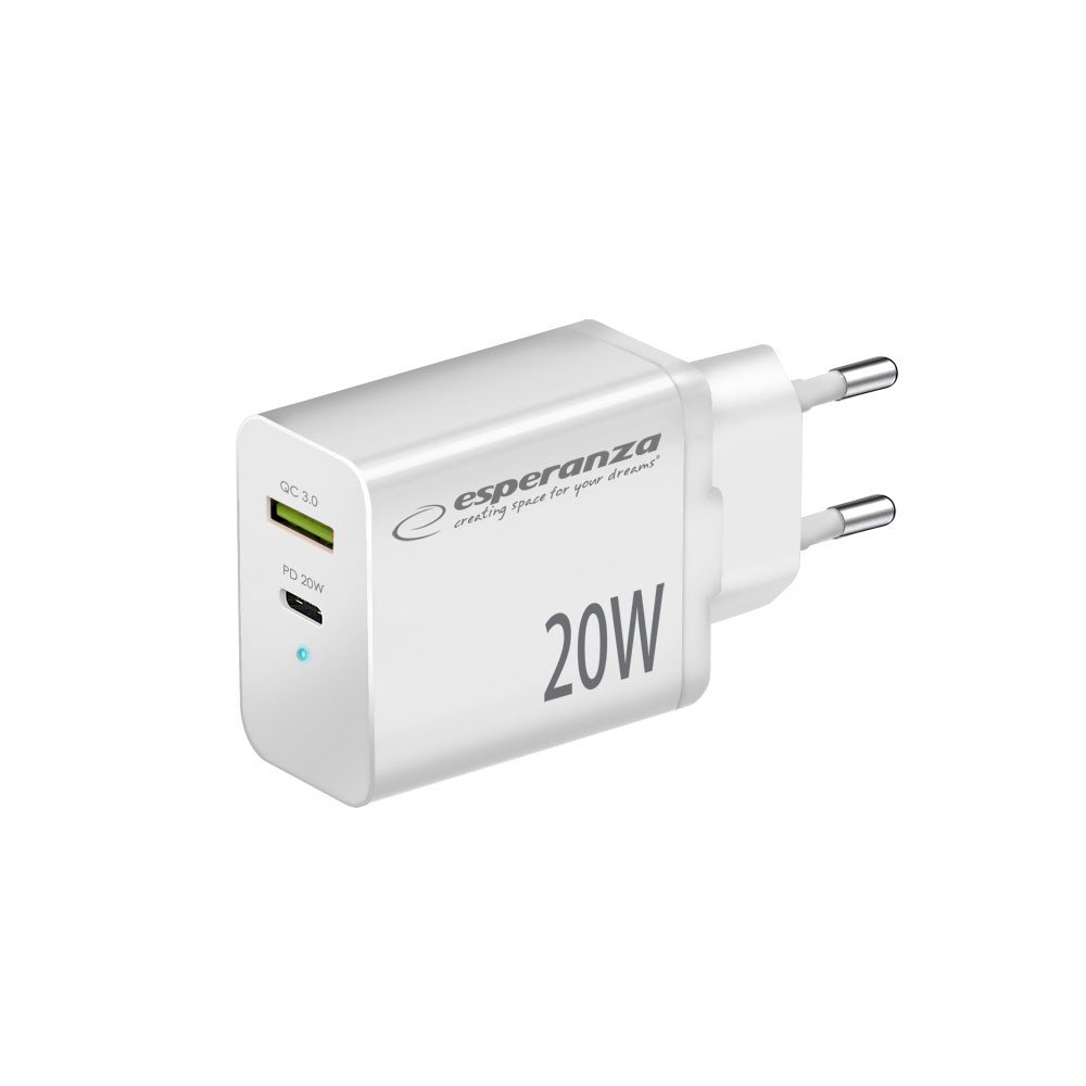 Esperanza EZC105W tīkla lādētājs 20W |